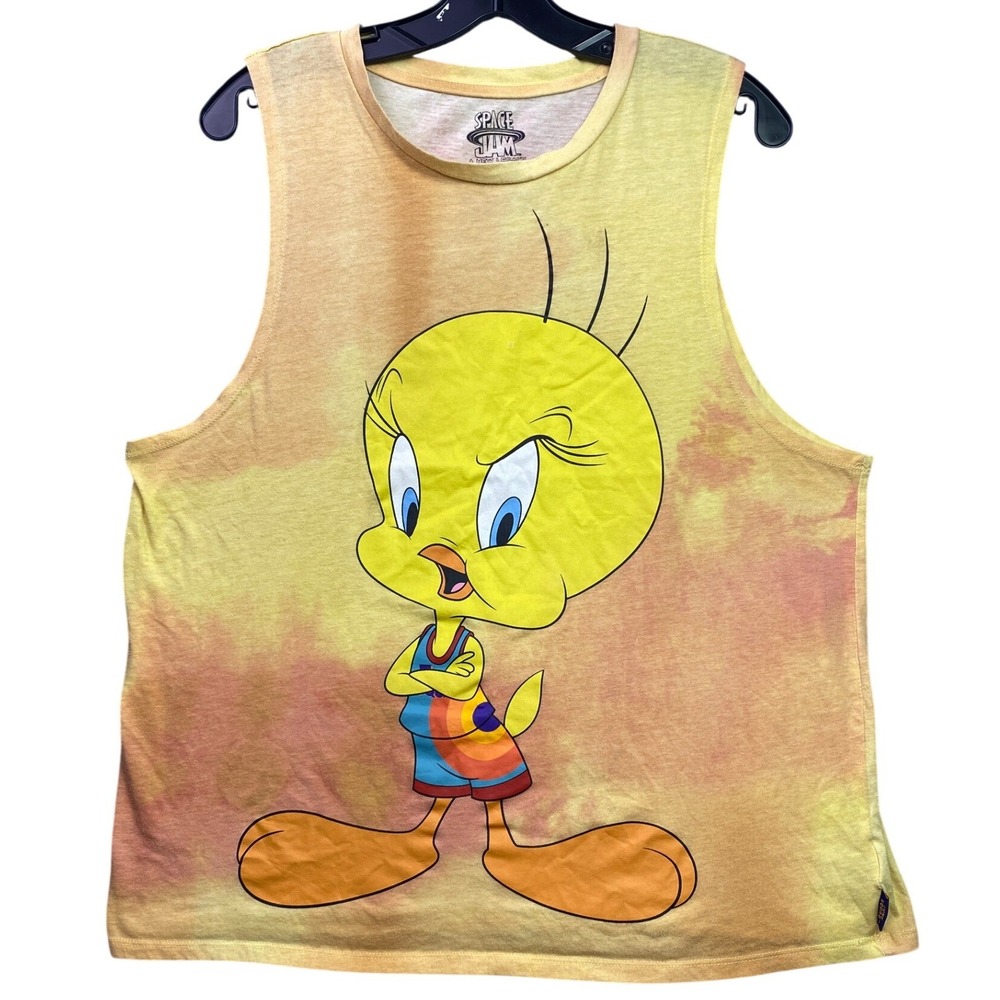 Space Jam Tank Top Womens Extra Large Tweetie Bird AOP Basketball Streetwear